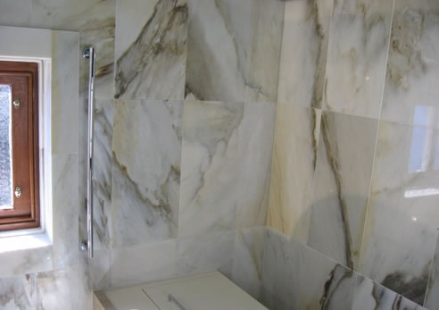 Bathroom Showroom on Calacatta Marble Slabs  Rms Natural Stone   Ceramics Bankmeadow Nsw