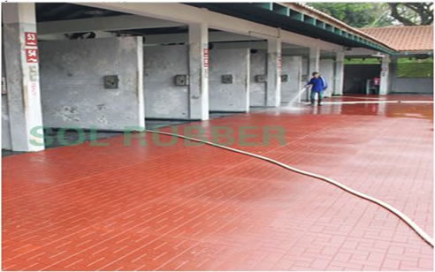 interlocking rubber pavers stables