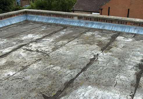 failed flat roof waterproofing