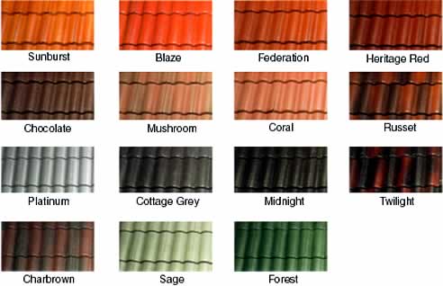 Roof Tile Color Chart