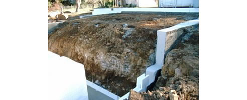 stepped level concrete footings