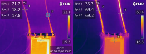 thermal images race car cables