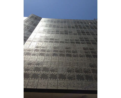 anodised perforated metal facade