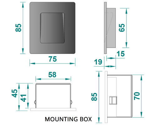 recessed step light dimensions