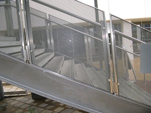 perforated metal balustrade