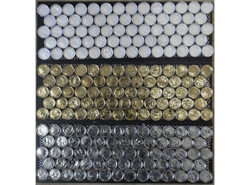Metallic Penny Round Tiles