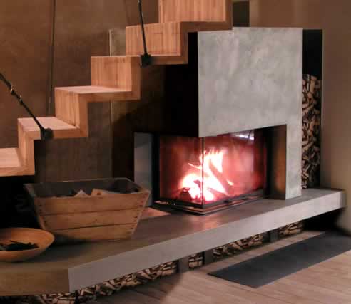 FIREPLACE DESIGN: DESIGNER IDEAS FOR FIREPLACES