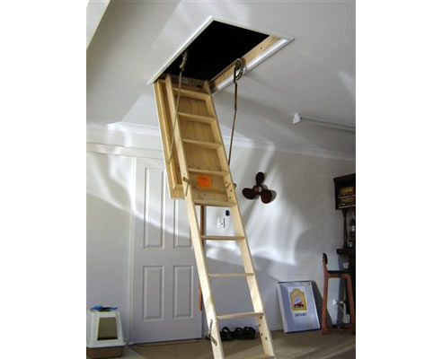 timber ceiling access ladder
