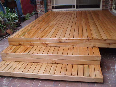 treated pine deck