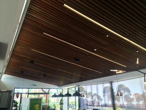 acoustic timber slat ceiling