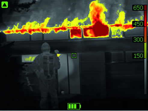 house fire thermal image