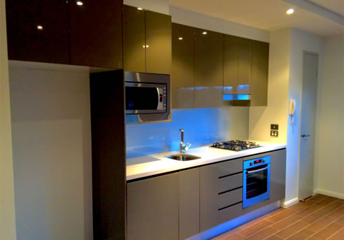 renovated galley kitchen