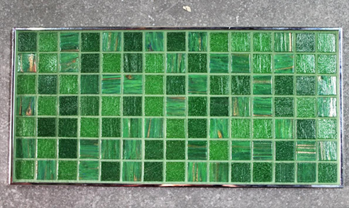 green mosiac tiles