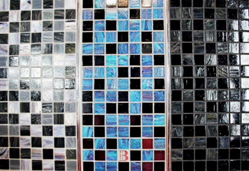 Dark Coloured Pool Tiles from MDC Mosaics