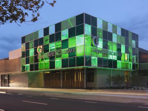 Colourful Perspex Building Facade