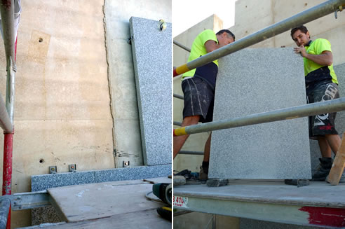 installing stone panels with stoneclips
