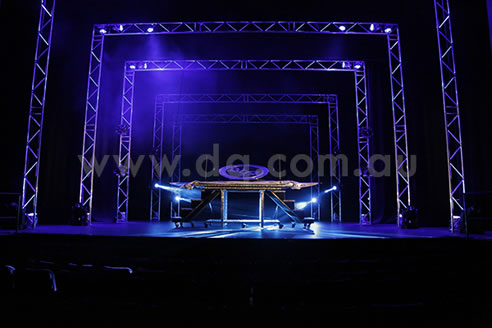 truss arches for band of magicians set