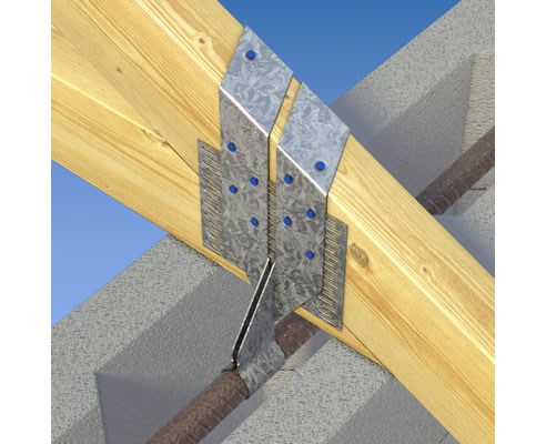 attaching roof truss to masonry wall