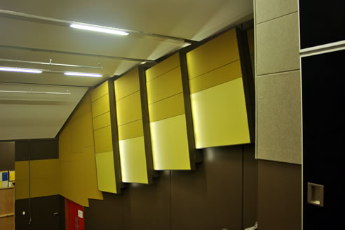 acoustic wall panels in auditorium