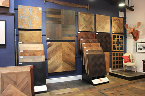 recycled parquetry flooring samples