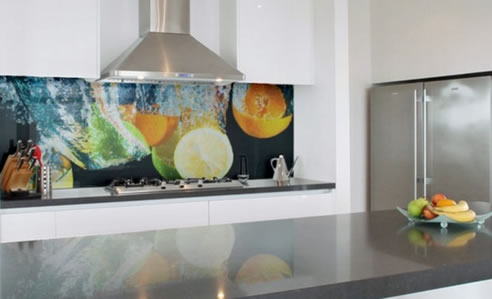 printed aluminium kitchen splashback