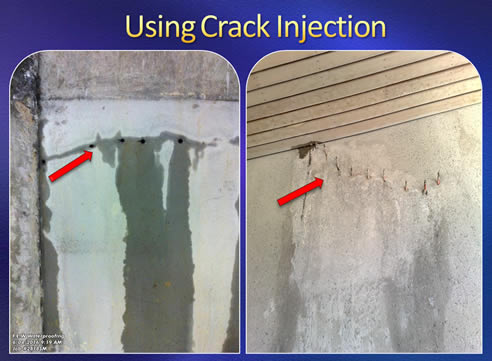 crack injection basement water leak