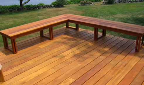 cedar deck and seat