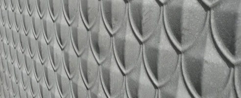 dragon scale patterned concrete