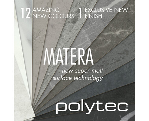 polytec matera range laminate surfaces
