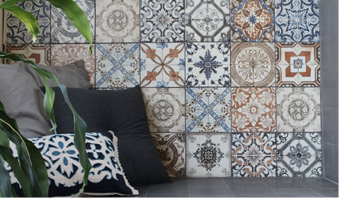 Moroccan-Inspired Feature Wall Tiles