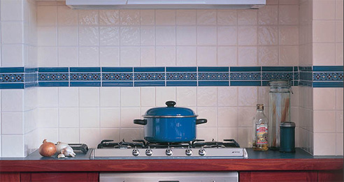 contemporary ceramic tiles in kitchen