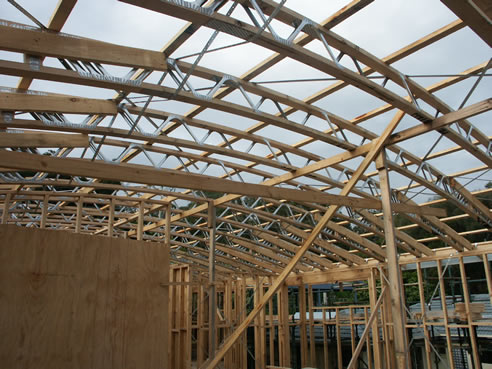 curved roof truss system