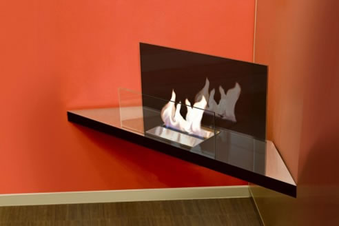 corner fireplace design