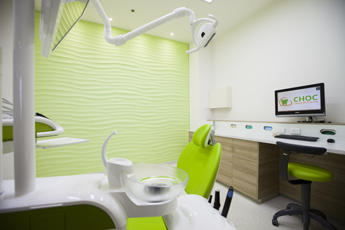 lime dune textured dental surgery feature wall