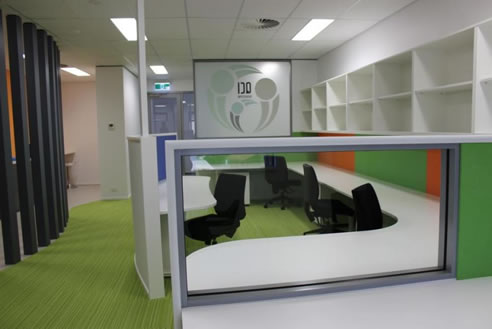 green office carpeting