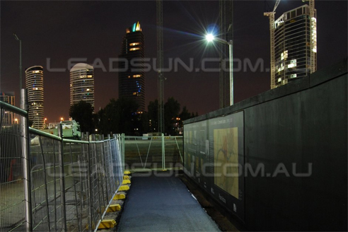 temporary public walkway solar lighting