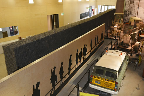 plywood wall panels australian army museum
