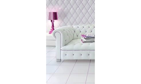 white tiles pink grout