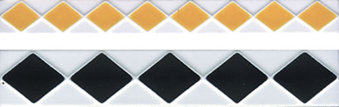 art deco diamond border tiles