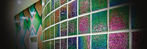 rainbow mosaic tiles