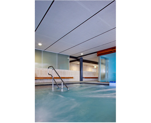 acoustic panel system for indoor pool