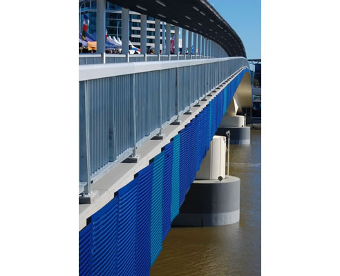 anodised panels on bridge