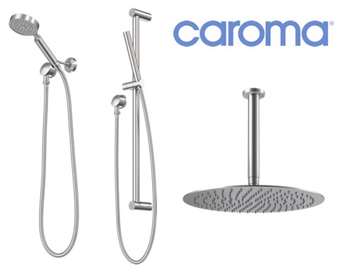 caroma titan stainless steel showers