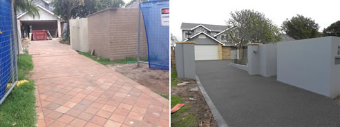 before and after stonset driveway re-surfacing