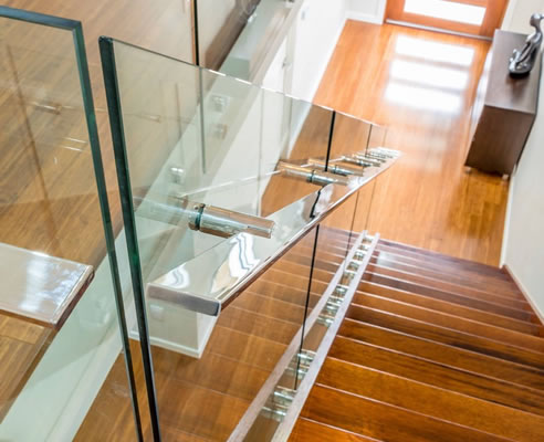 mirror polished handrail