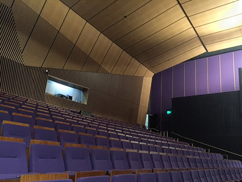 timber lining theatre interior