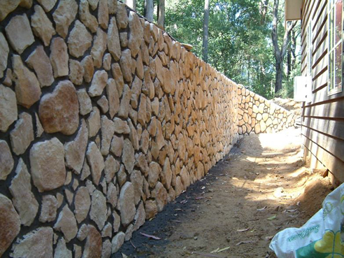 Curved ICF Retaining Wall