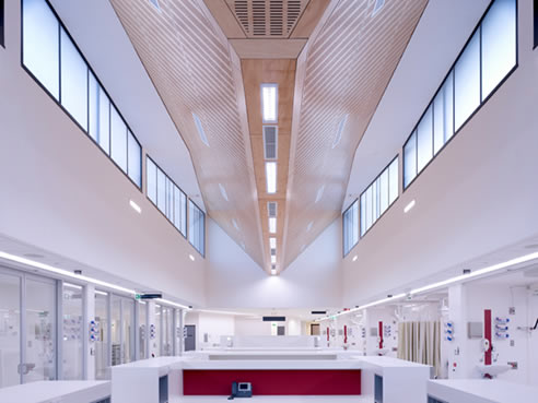acoustic ceiling panels in medical environment