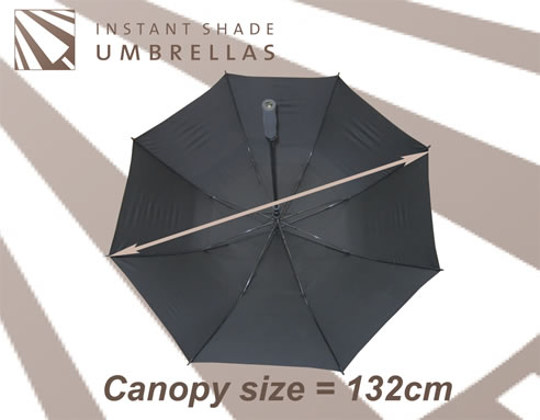 golf umbrella canopy size