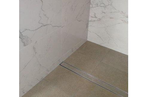 linear shower drain with tile insert